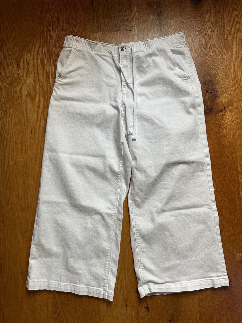 American Eagle White Wide Leg Pants